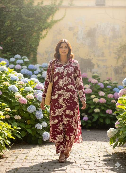 Rayon Printed Co-ord Set for Trendy Looks and Stylish Comfort