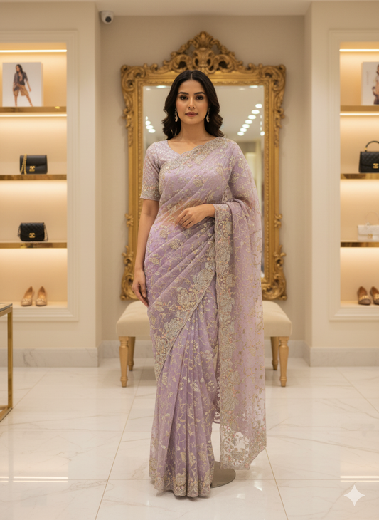 Full Work Party Wear Sarees ✨