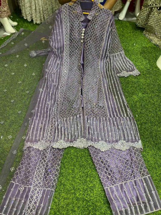 ✨ Elegant Shrug Alina Cut Party Wear with Pant