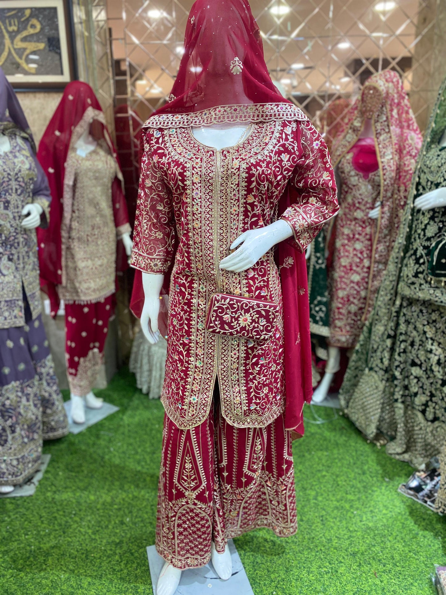 GEORGETTE FABRIC PLAZZO WITH PURSE TRENDY DESIGN DUPATTA