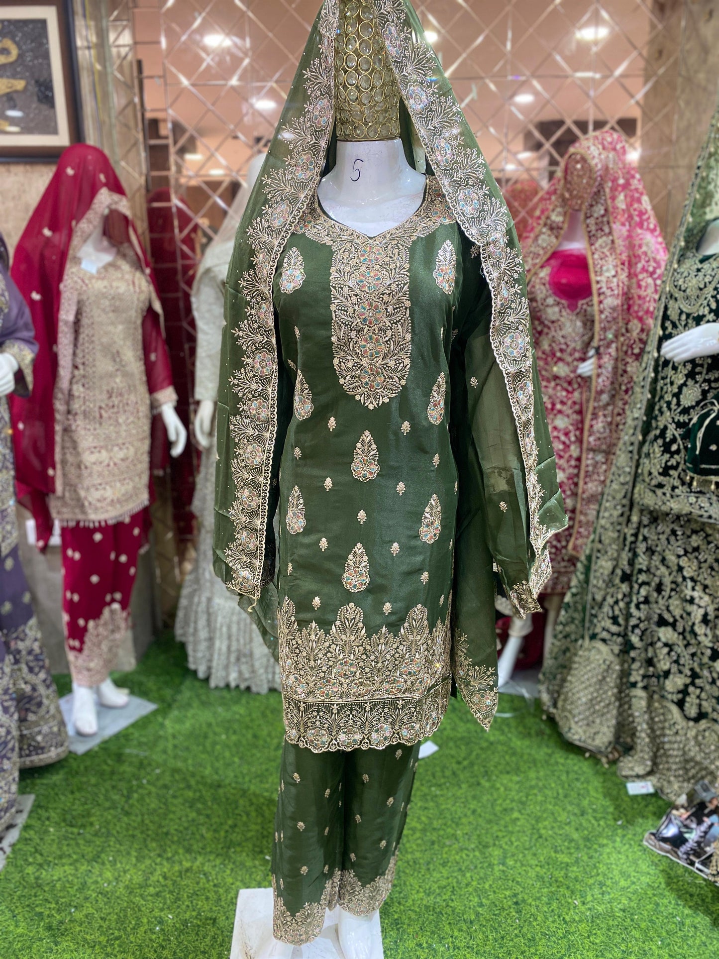 GEORGETTE FABRIC PANT WITH TRENDY DESIGN DUPATTA WORK