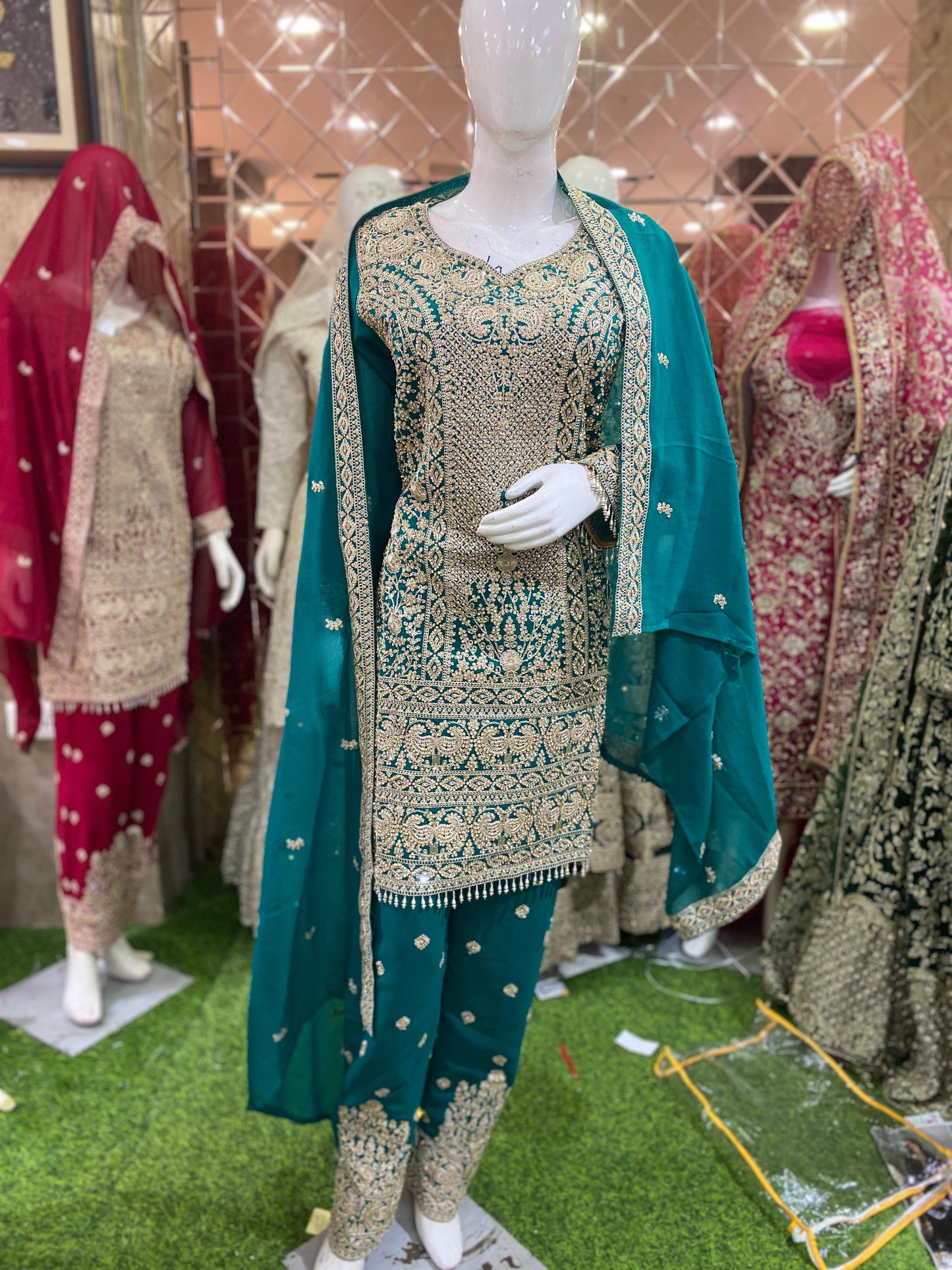 GEORGETTE FABRIC PANT WITH TRENDY DESIGN DUPATTA WORK