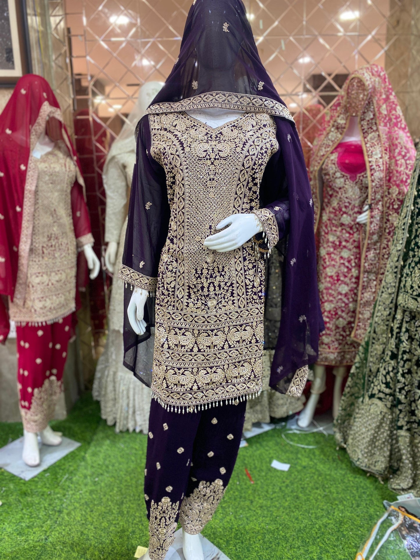 GEORGETTE FABRIC PANT WITH TRENDY DESIGN DUPATTA WORK