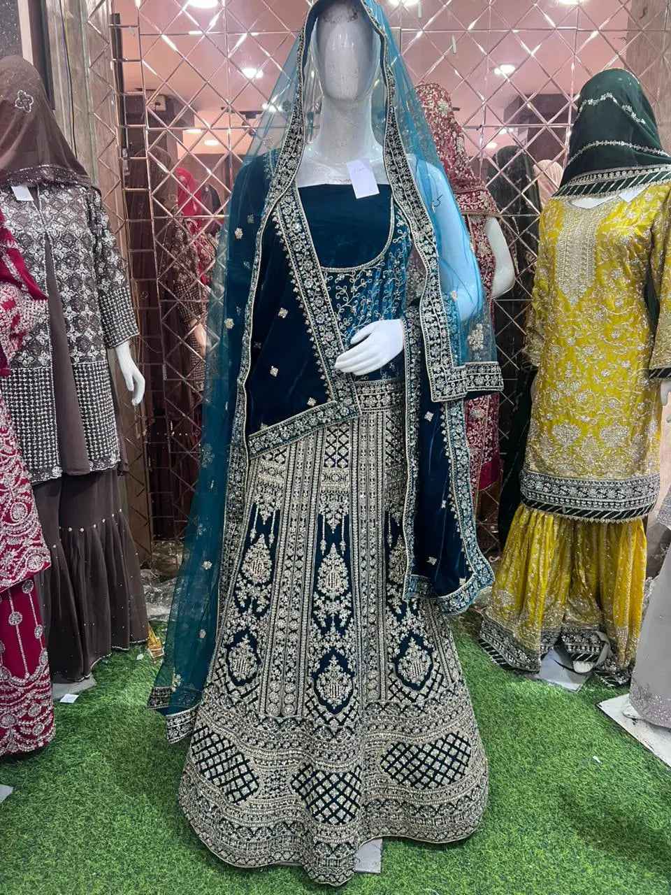 bridal lehenga for brides with double dupatta