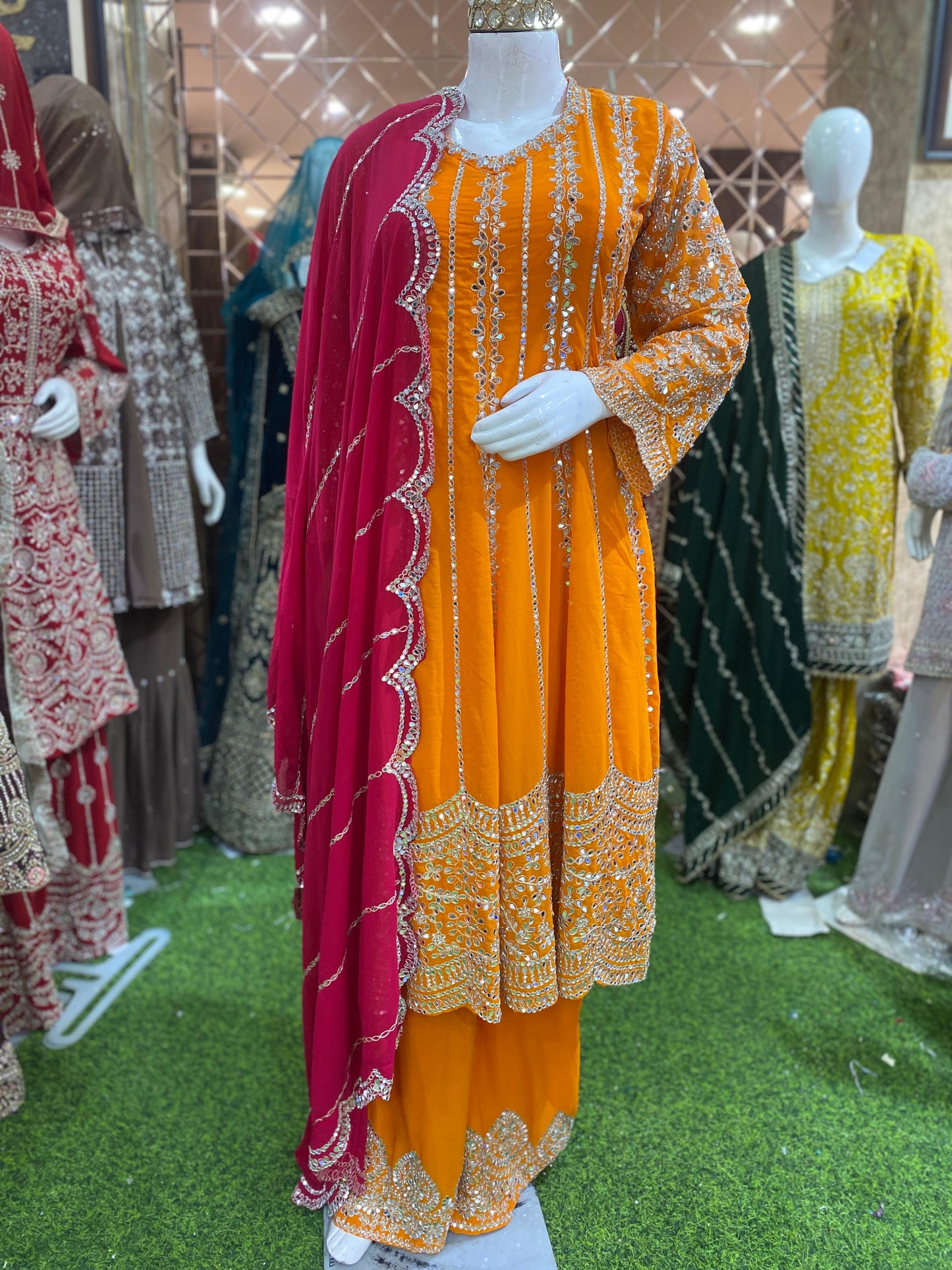 Orange Flared Russian Palazzo – Bold Elegance & Flow