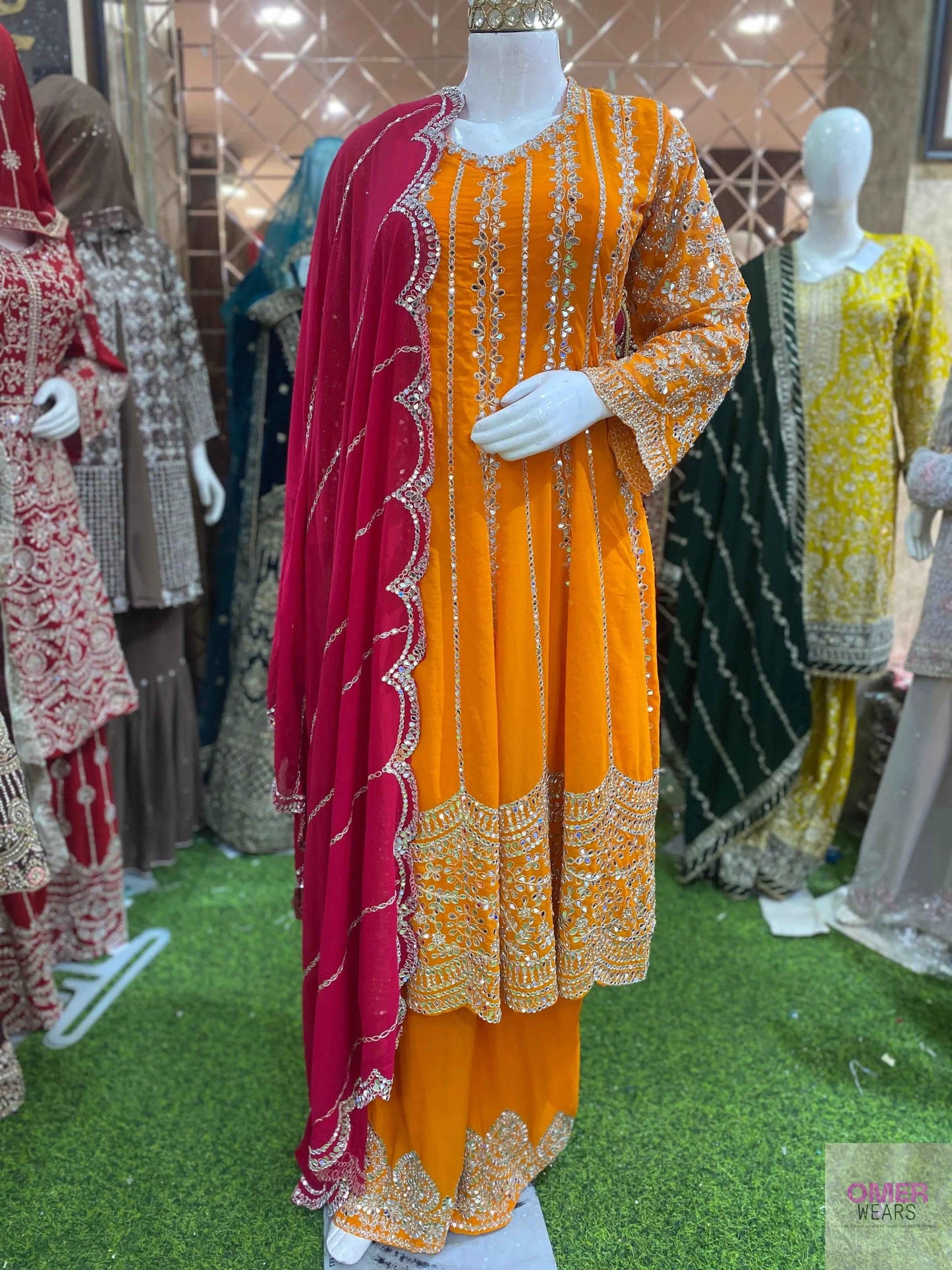 Orange Flared Russian Palazzo – Bold Elegance & Flow