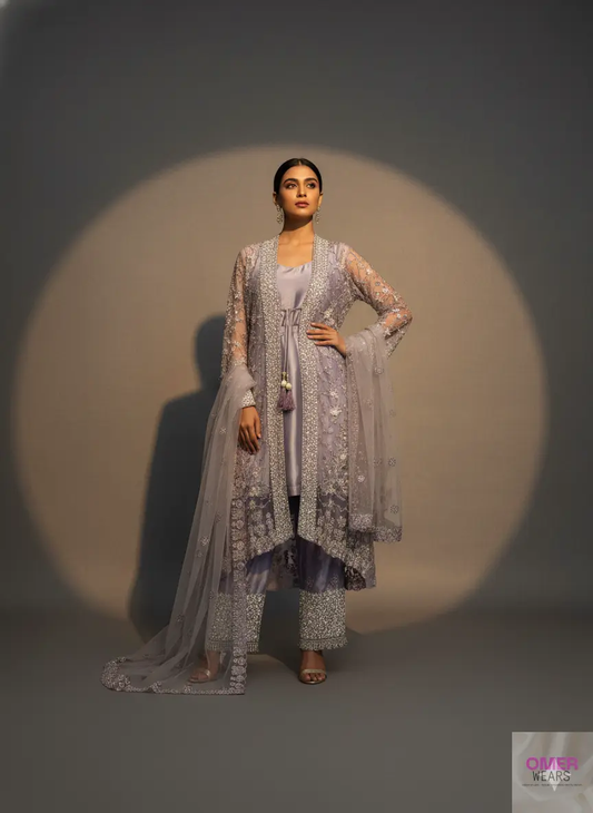 ✨ Elegant Shrug Alina Cut Party Wear with Pant