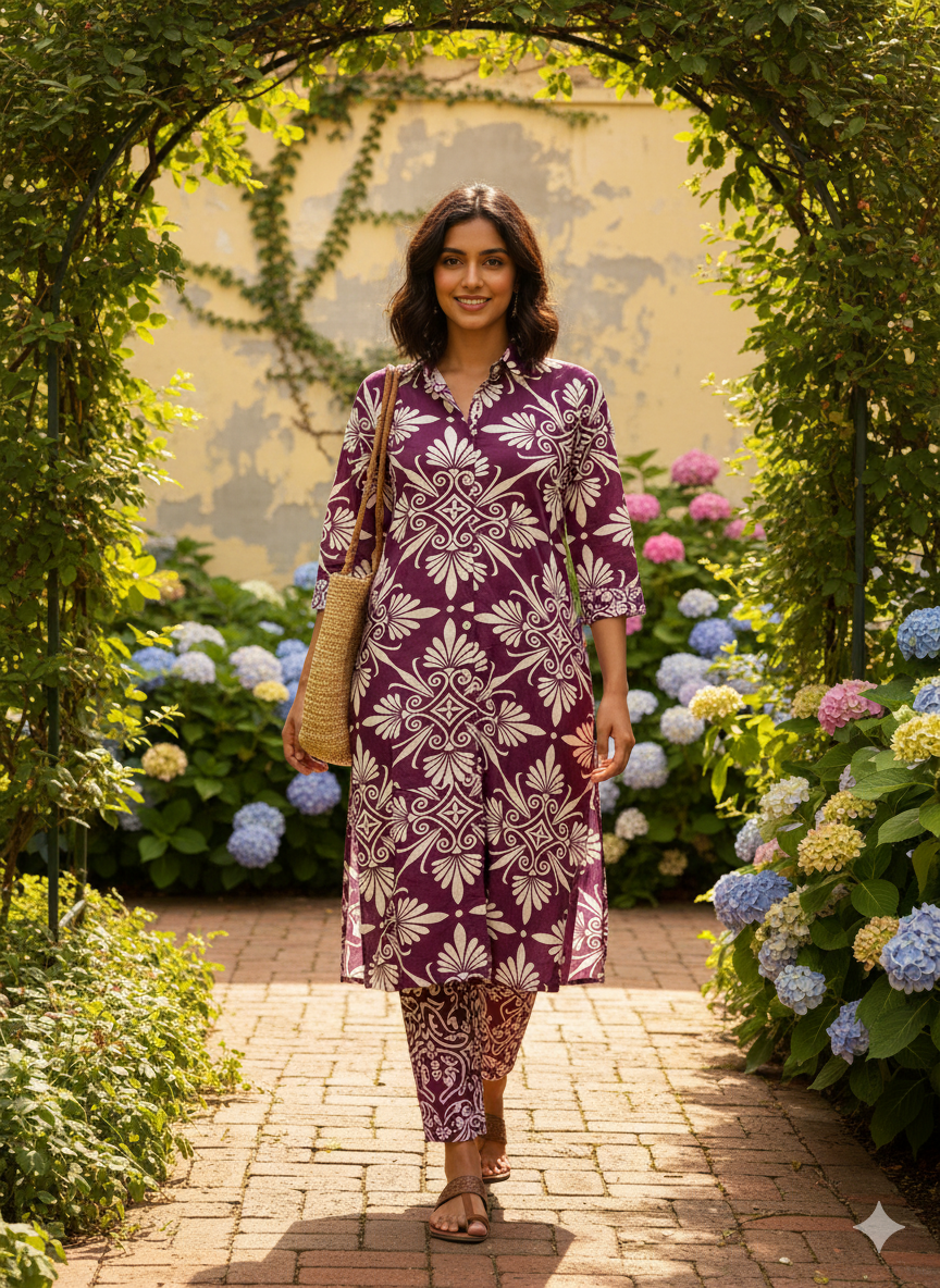 Rayon Printed Co-ord Set for Stylish Comfort and Versatility