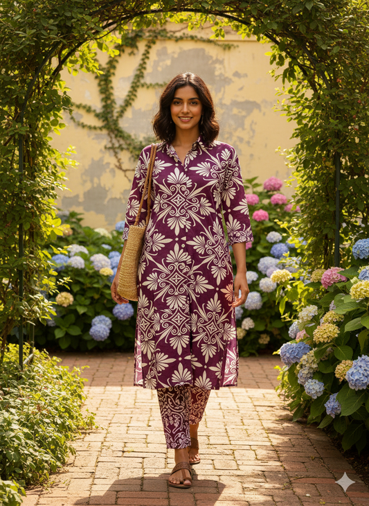 Rayon Printed Co-ord Set for Stylish Comfort and Versatility