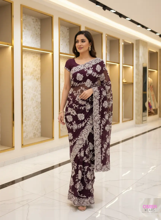 Full Work Party Wear Sarees ✨