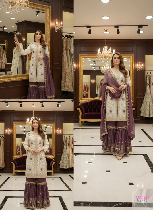 Traditional Pakistani Bridal Suit with Dupatta for Elegant Party Wear and Weddings ✨