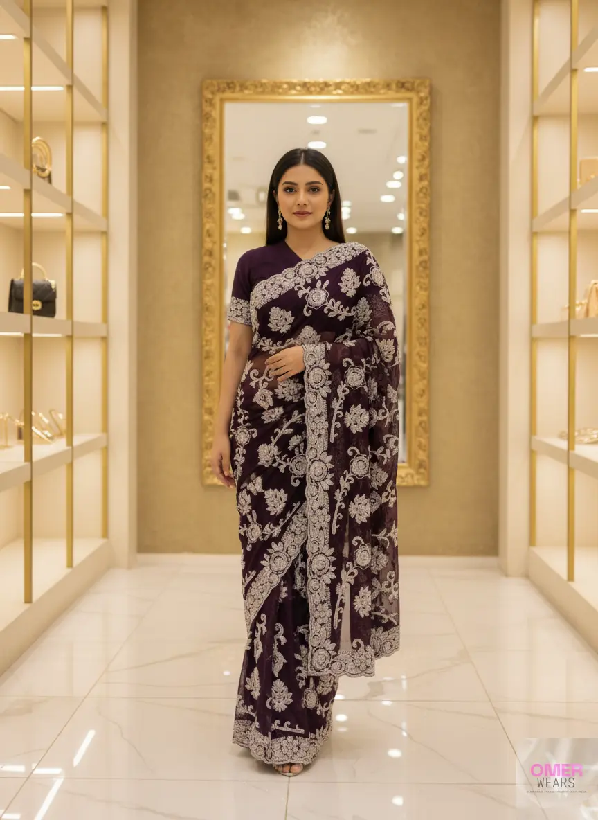 Full Work Party Wear Sarees ✨