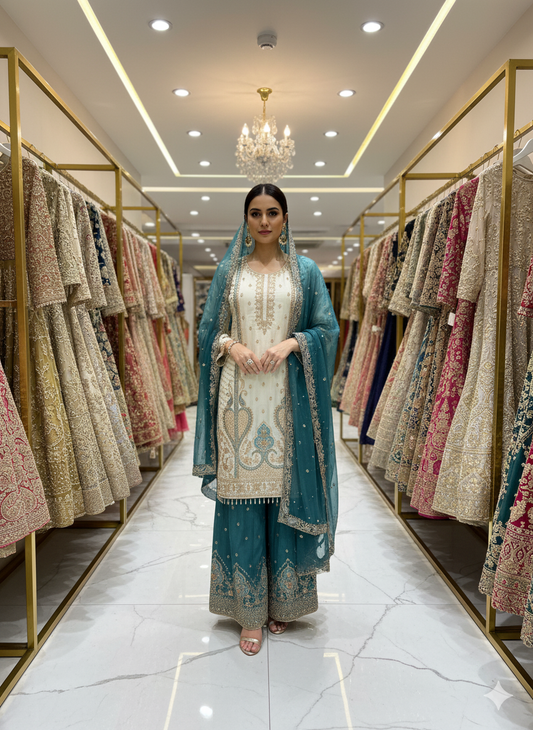 Georgette Plazzo with Dupatta – Trendy Design for Effortless Style and Comfort