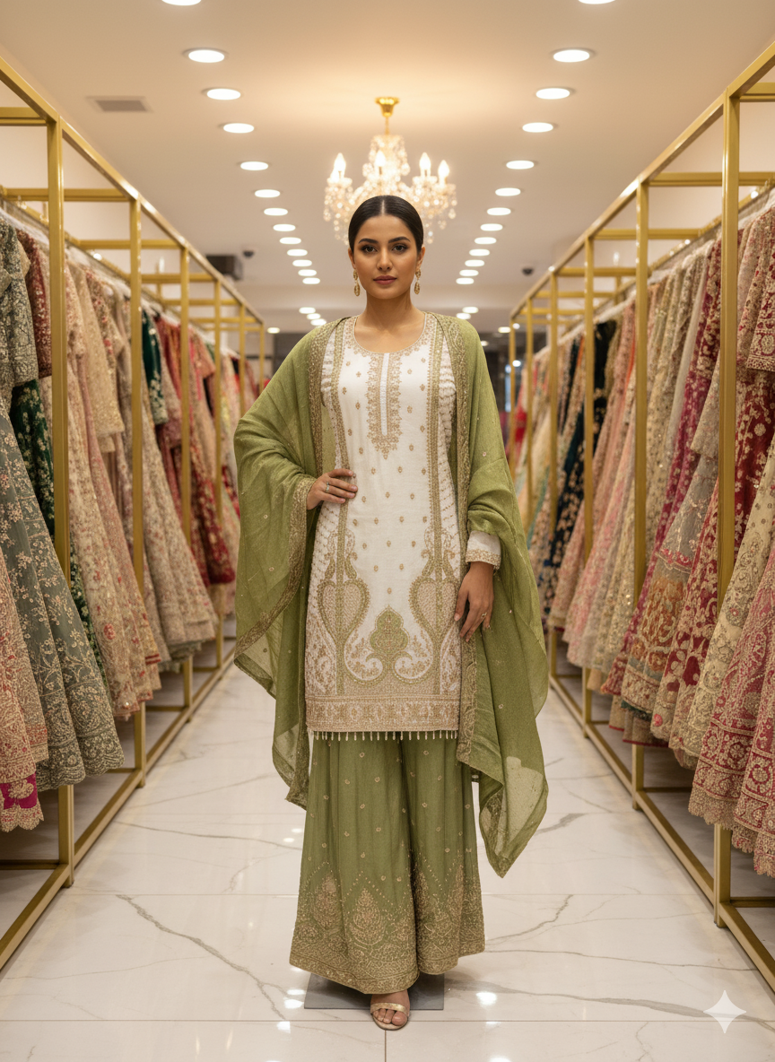 Georgette Plazzo with Dupatta – Trendy Design for Effortless Style and Comfort