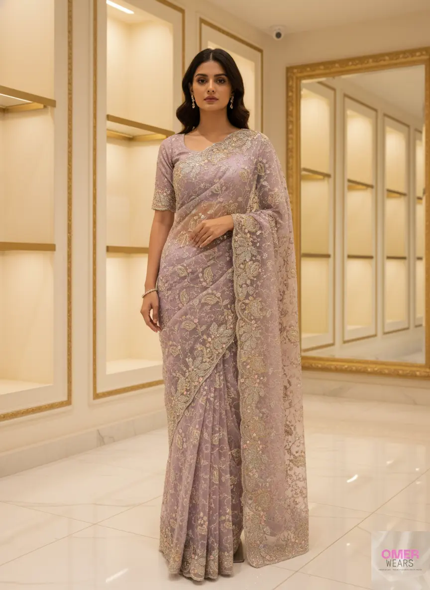 Full Work Party Wear Sarees ✨