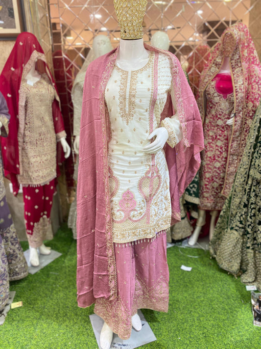 GEORGETTE FABRIC PLAZZO WITH TRENDY DESIGN DUPATTA