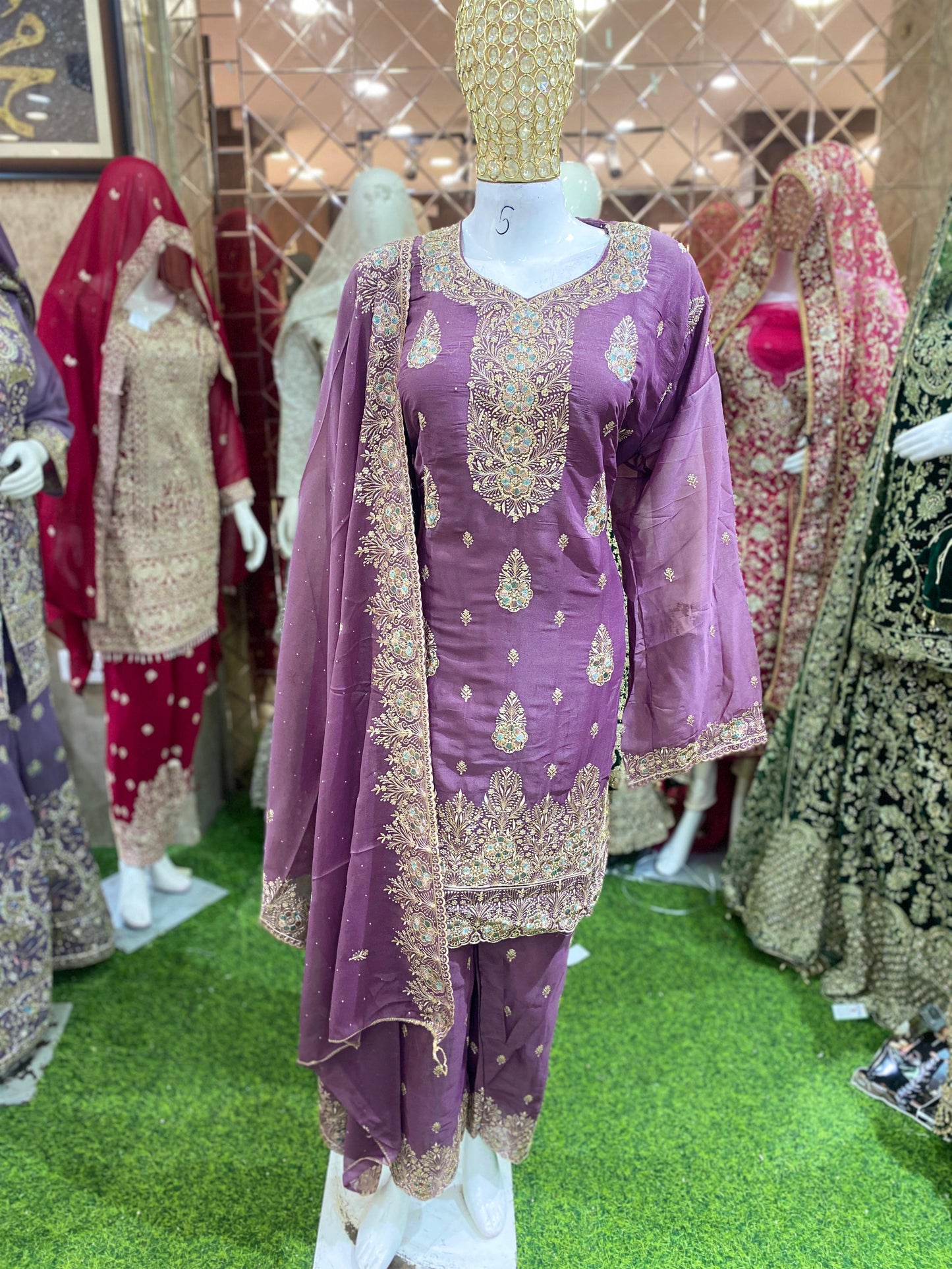 GEORGETTE FABRIC PANT WITH TRENDY DESIGN DUPATTA WORK