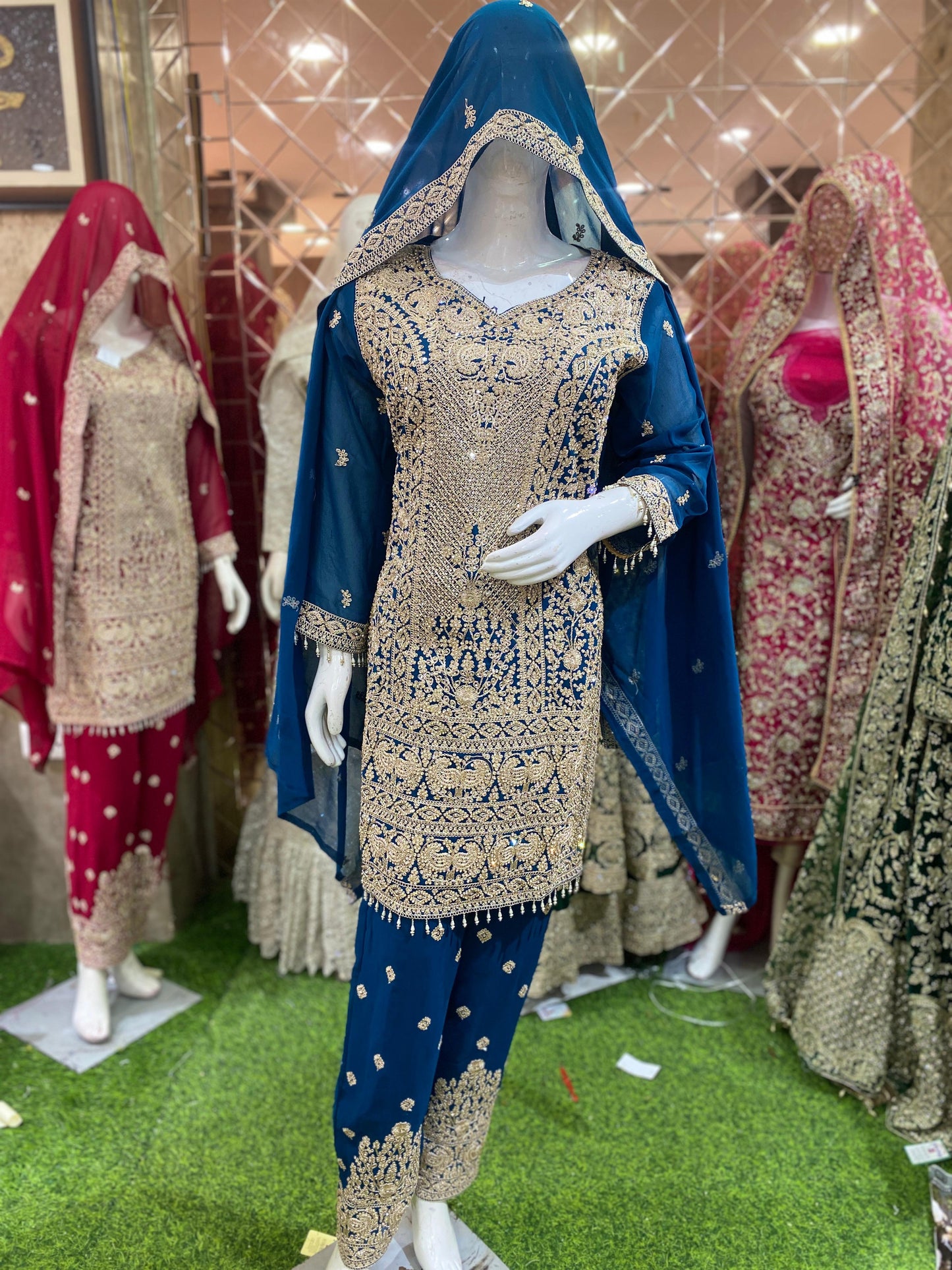 GEORGETTE FABRIC PANT WITH TRENDY DESIGN DUPATTA WORK