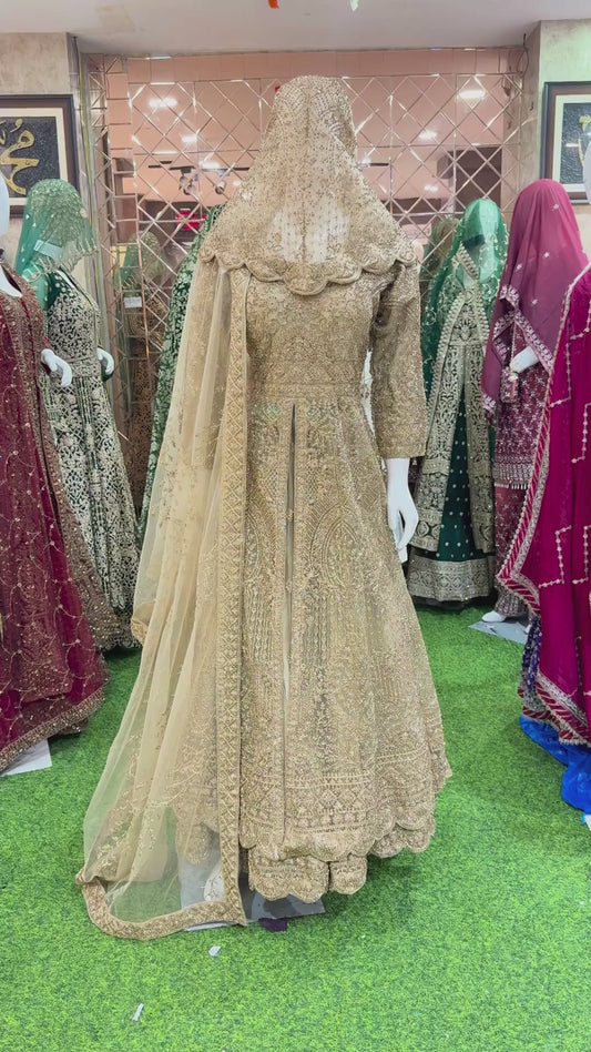 Bridal couture beautiful dresses for the bride Gold colour 👑